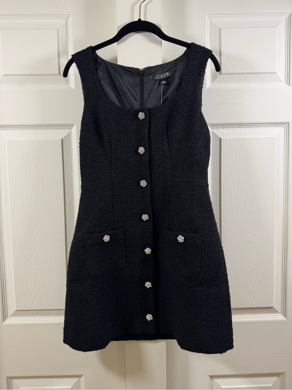 NWOT J Crew Tweed Black Dress